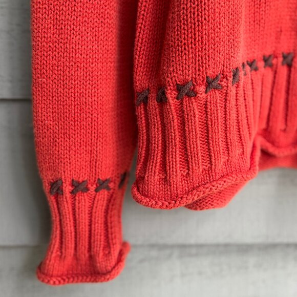 Timberlea Moose 1/2-Zip Sweater Red Brown—M - Picture 11 of 11